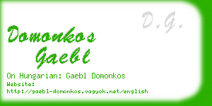 domonkos gaebl business card